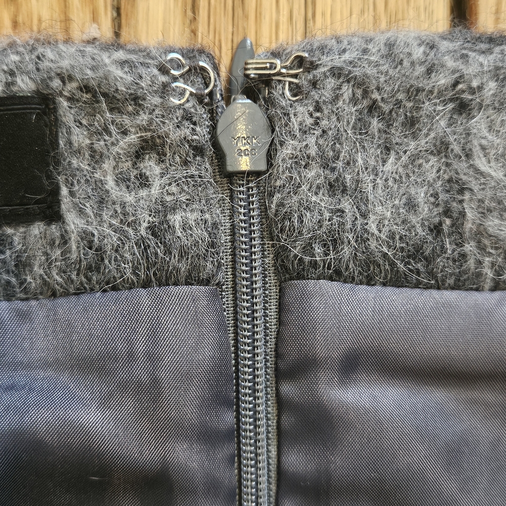 NWT Talbots Wool Blend Plaid Skirt Gray Buffalo Check Lined Winter Mini 4P - Picture 4 of 6